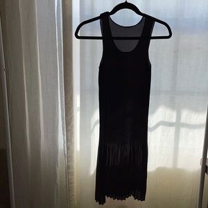 Maroon ribbed sheer dress from Forever 21.